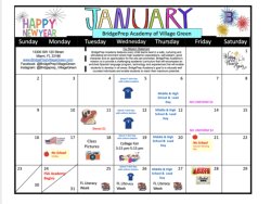 January Calendar